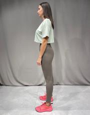 nanofit düz yumoş  sporcu tayt kahve 4