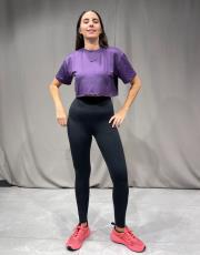 nanofit düz yumoş  sporcu tayt siyah 2