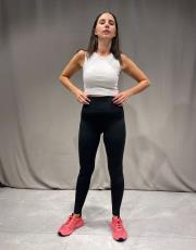 nanofit düz yumoş  sporcu tayt siyah 5