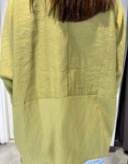 rahat kesim yarasa kol liyosel kumaş gömlek haki 6
