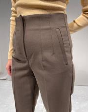 yüksek bel  filetolu zara model kaliteli likralı fit  pantolon kahve 5