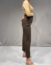 yüksek bel  filetolu zara model kaliteli likralı fit  pantolon kahve 7