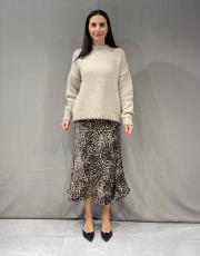 çan model  %100 viskone  leopar desenli etek leopar