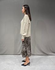 çan model  %100 viskone  leopar desenli etek leopar 4